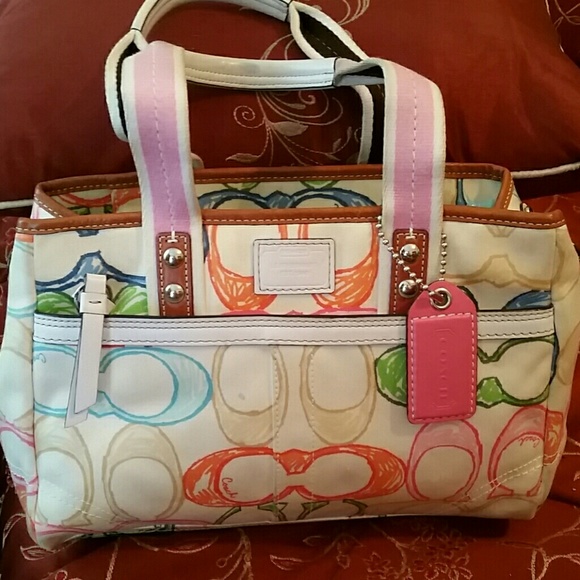 Coach Scribble Multi Color Handbag - Picture 3 of 5